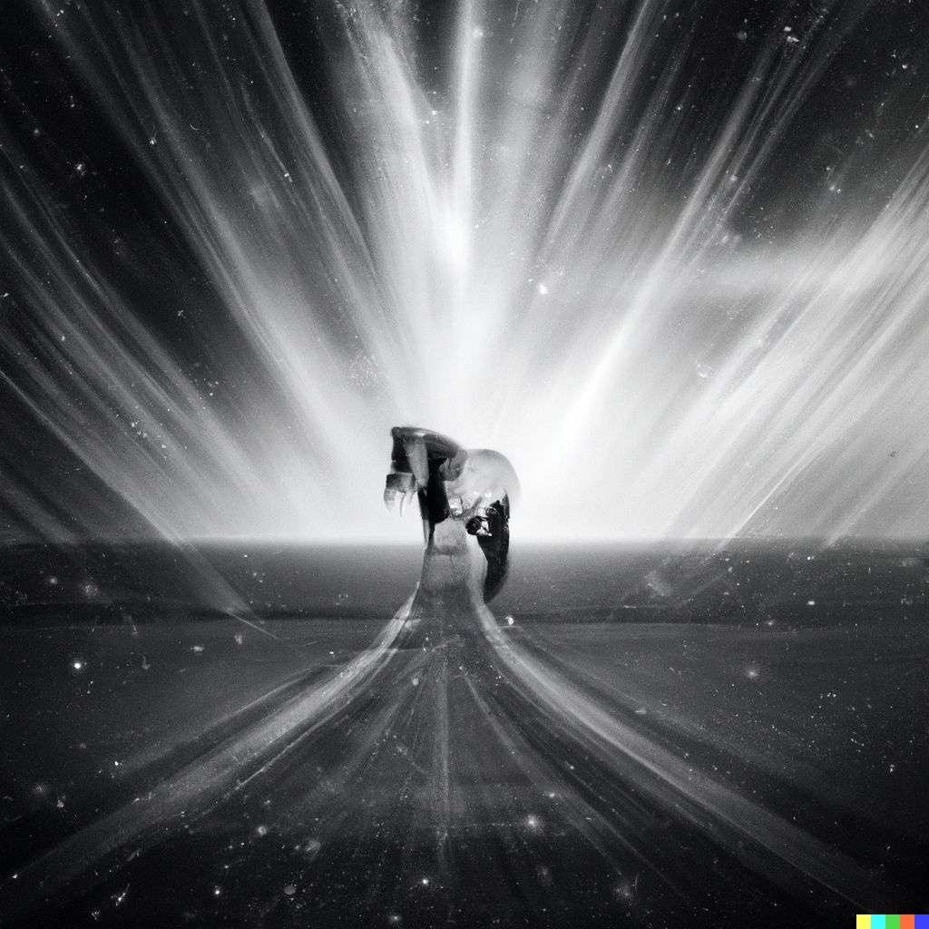a horse in a futurescape